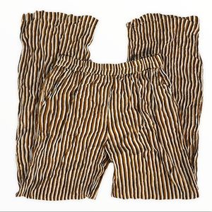 Nasty Gal Orange Black White Stripe Wide Leg Pants